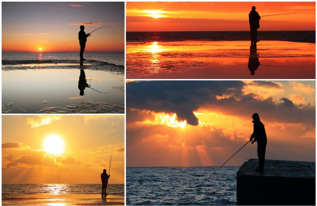 Collage of fisherman
